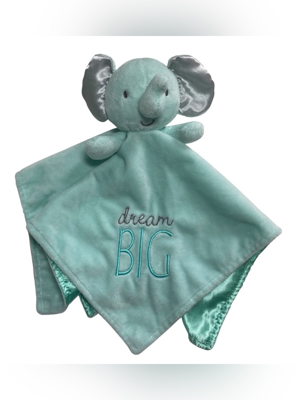 Baby Starters Dream Big Elephant Lovey 13" Security Blanket Rattle Satin 2020